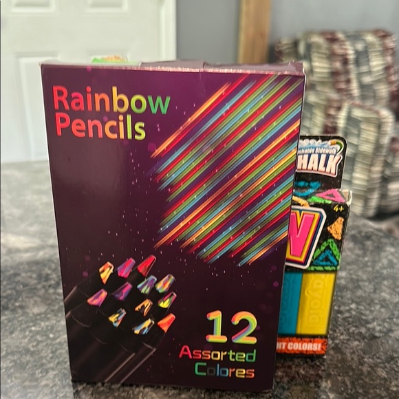 Rainbow Pencils & Neon Colored Pencils & Neon Sidewalk Chalk - Assorted Colors - Picture 7 of 9